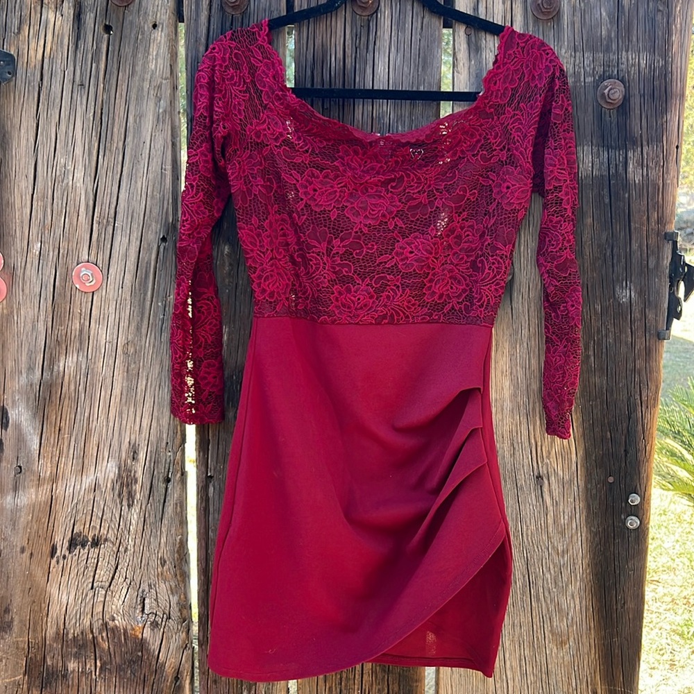 Windsor dress, wine color